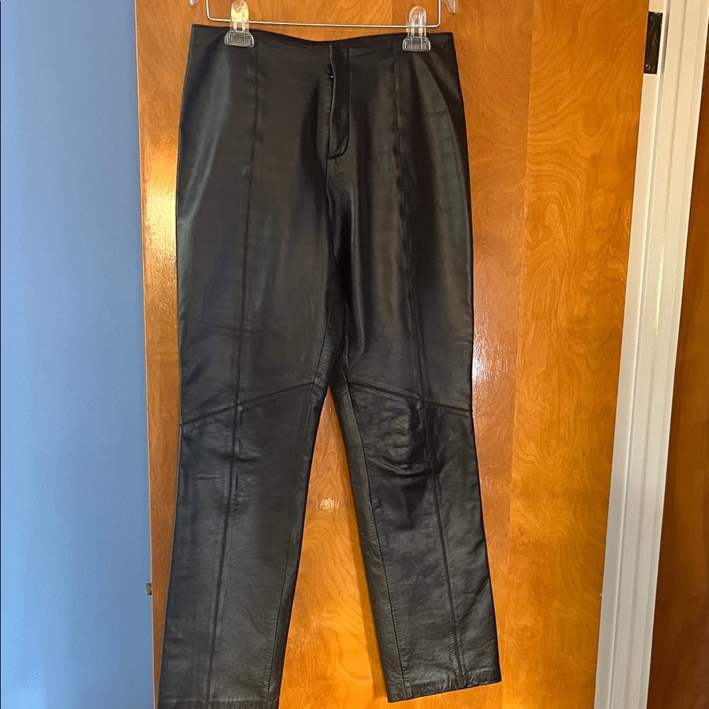 Ladies Chocolate Leather Pants